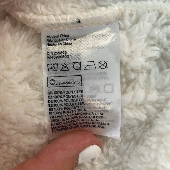 H&M teddy bear pullover jacket / cream / NWT / M - Picture 4 of 7